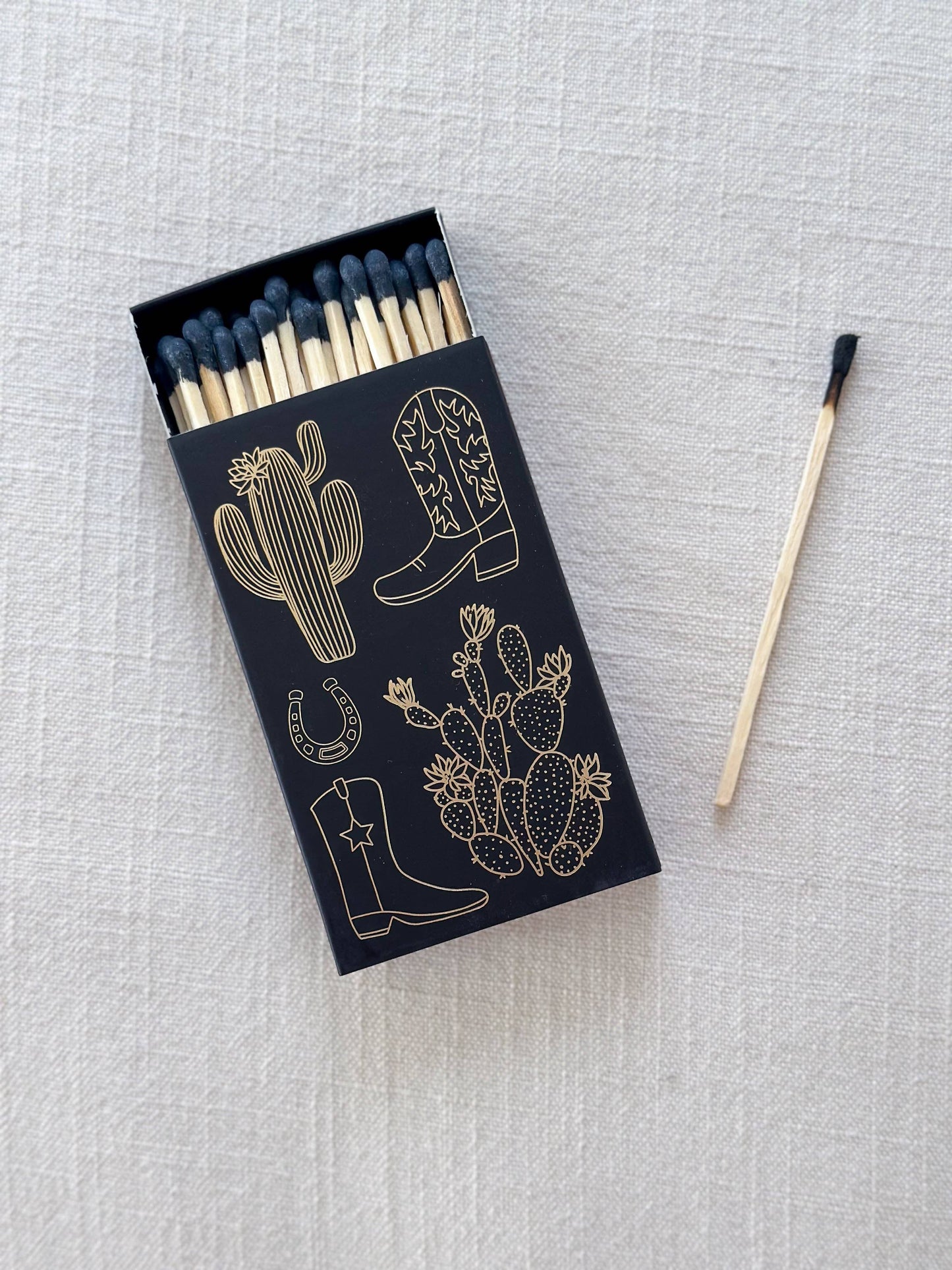 White Oversized Cowboy Boot & Cactus Matches