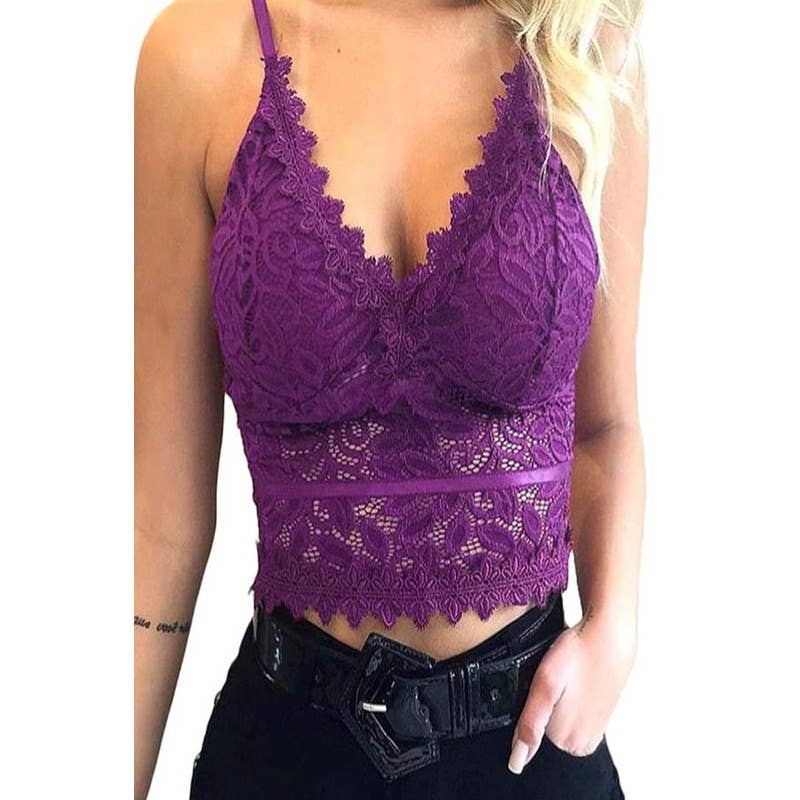 SOLID CORSET LACE CAMIS TOPS