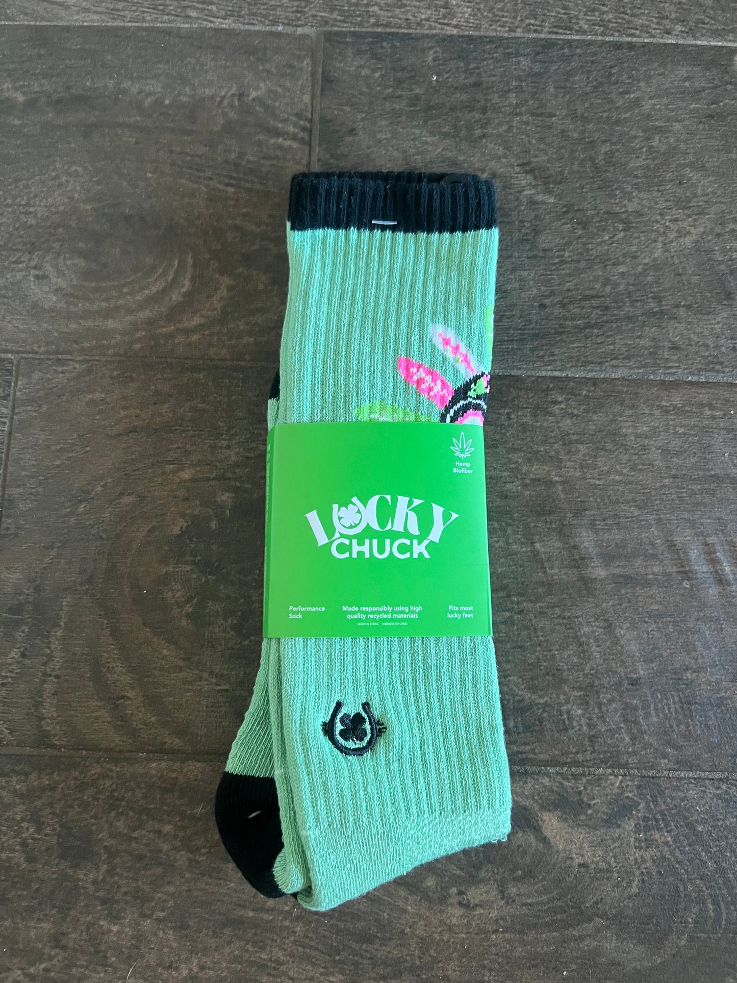 Don’t walk in fear sage green socks