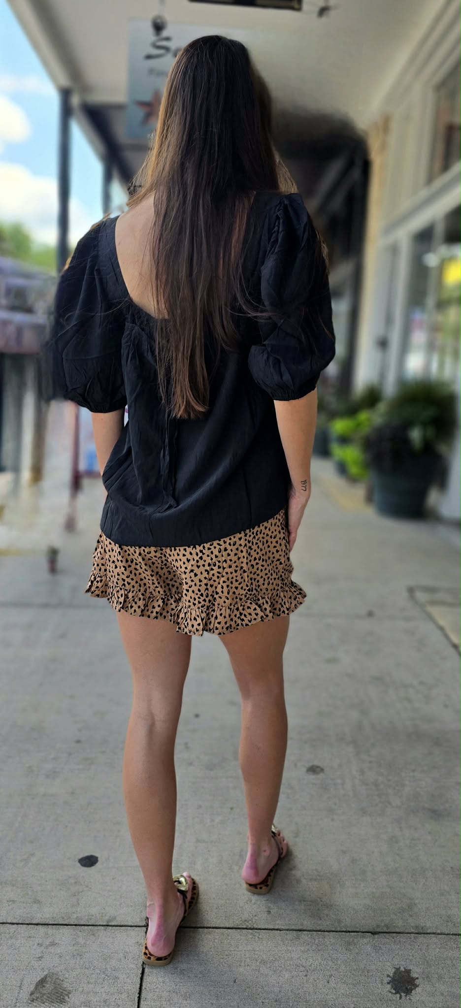 Black flowy blouse