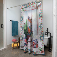 Jeweled jackalope shower curtain