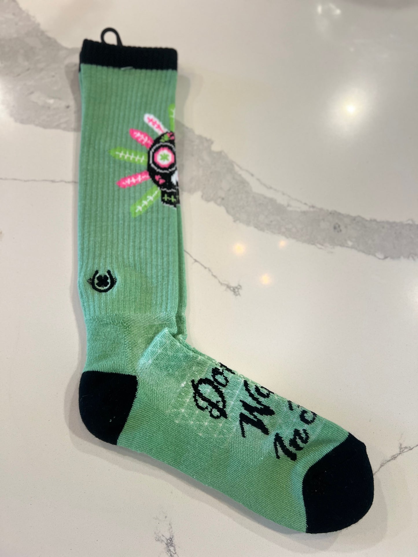 Don’t walk in fear sage green socks