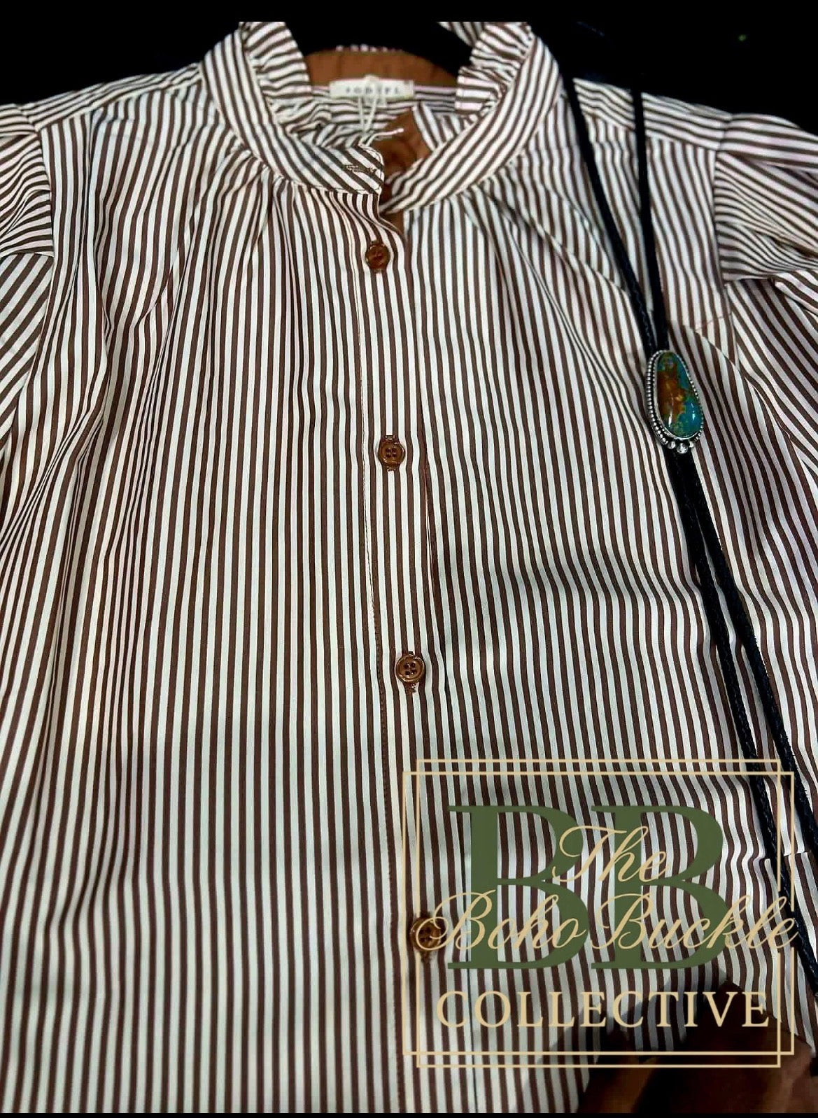 Mocha Moose stripped top