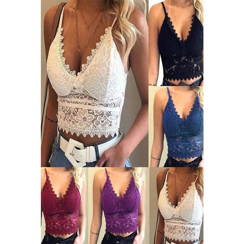 SOLID CORSET LACE CAMIS TOPS