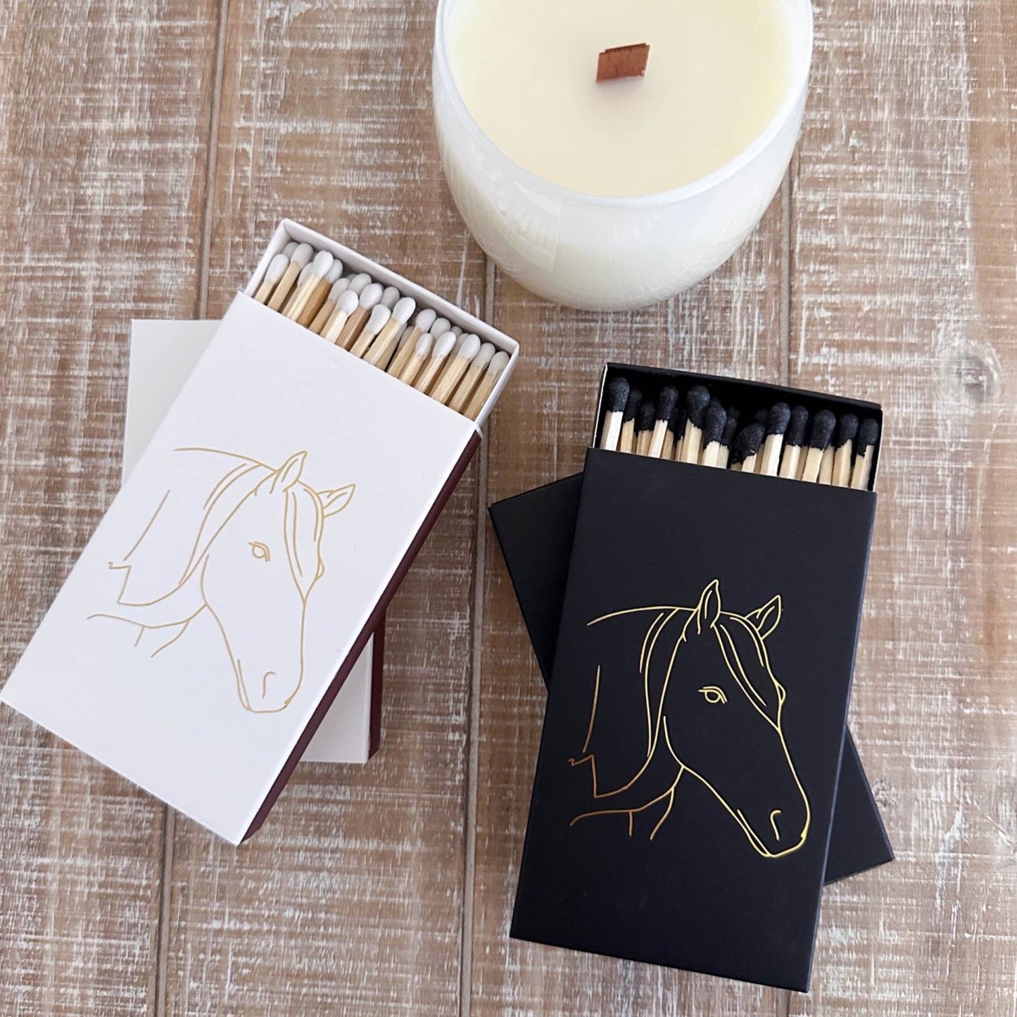 Black Oversized Horse Head Matches