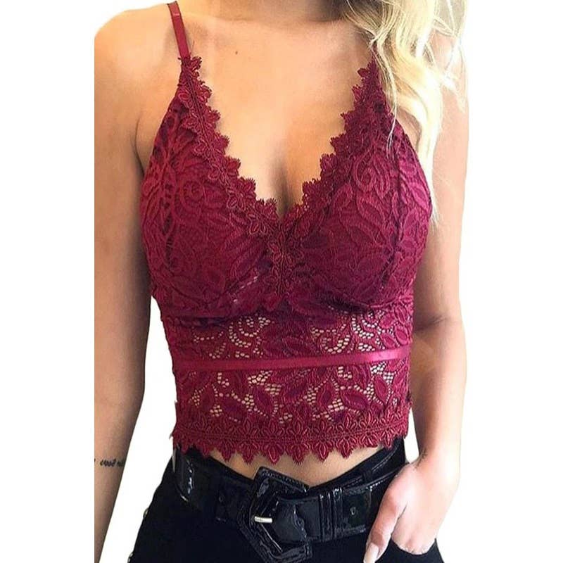 SOLID CORSET LACE CAMIS TOPS