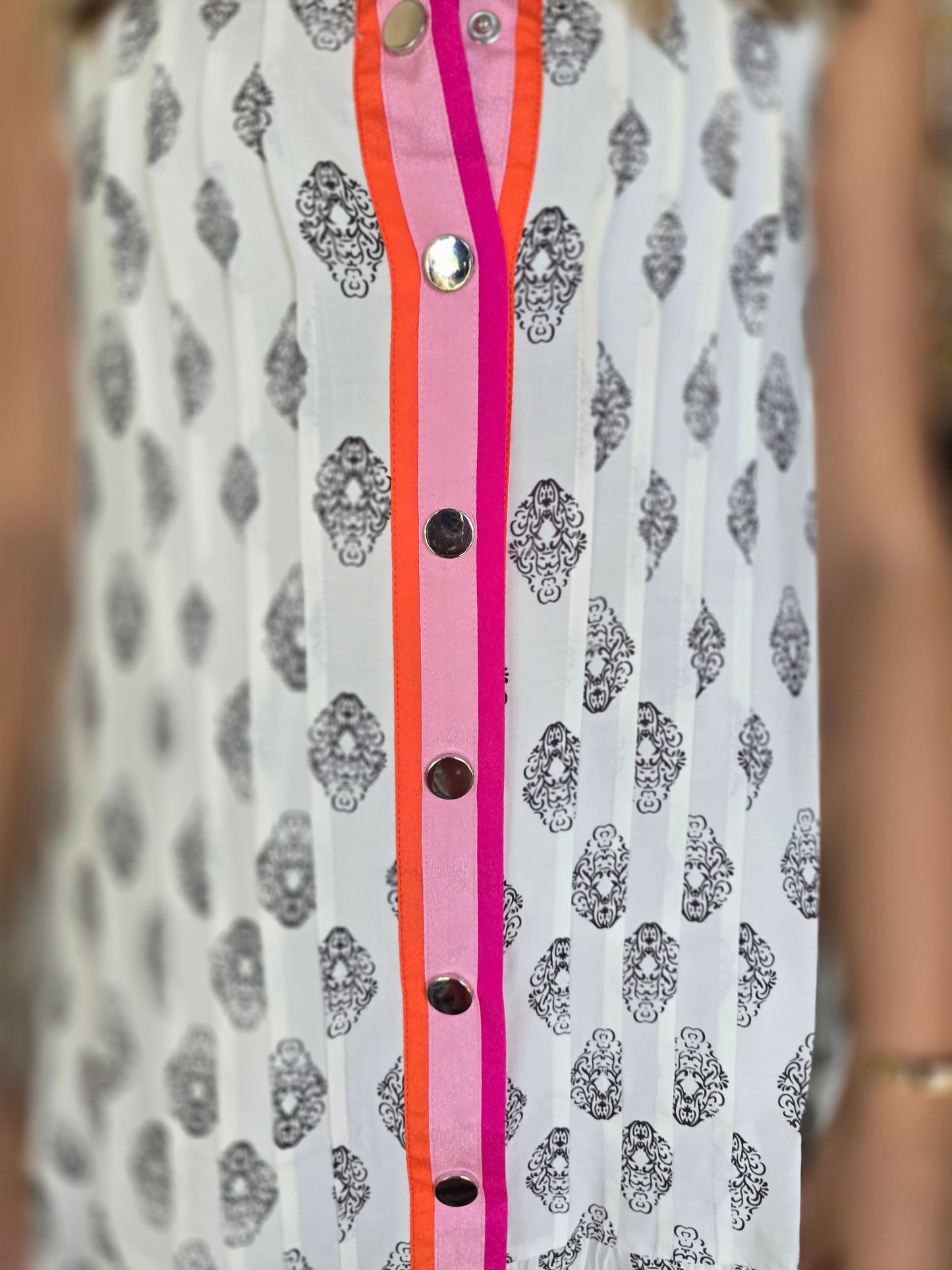 White button-down collared sundress