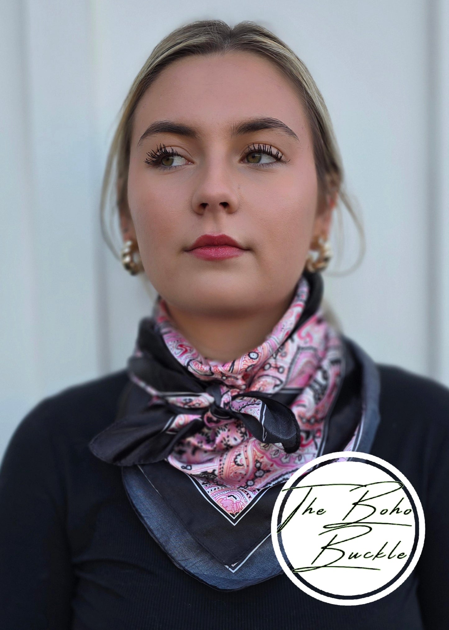 Black and Pink Wild Rag