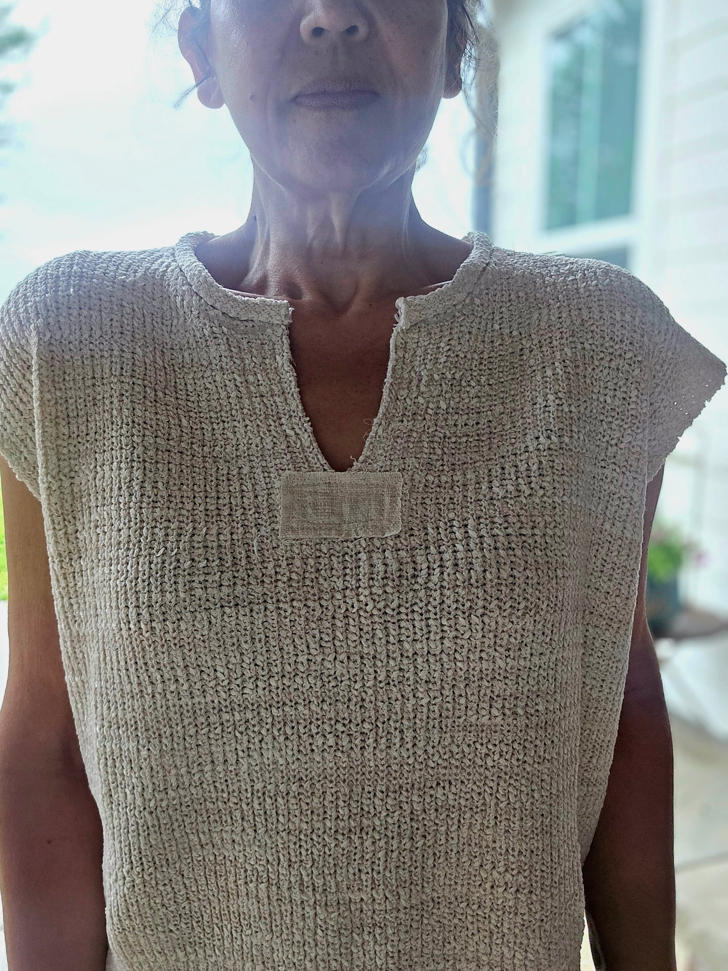 Relaxed fit sweater in taupe