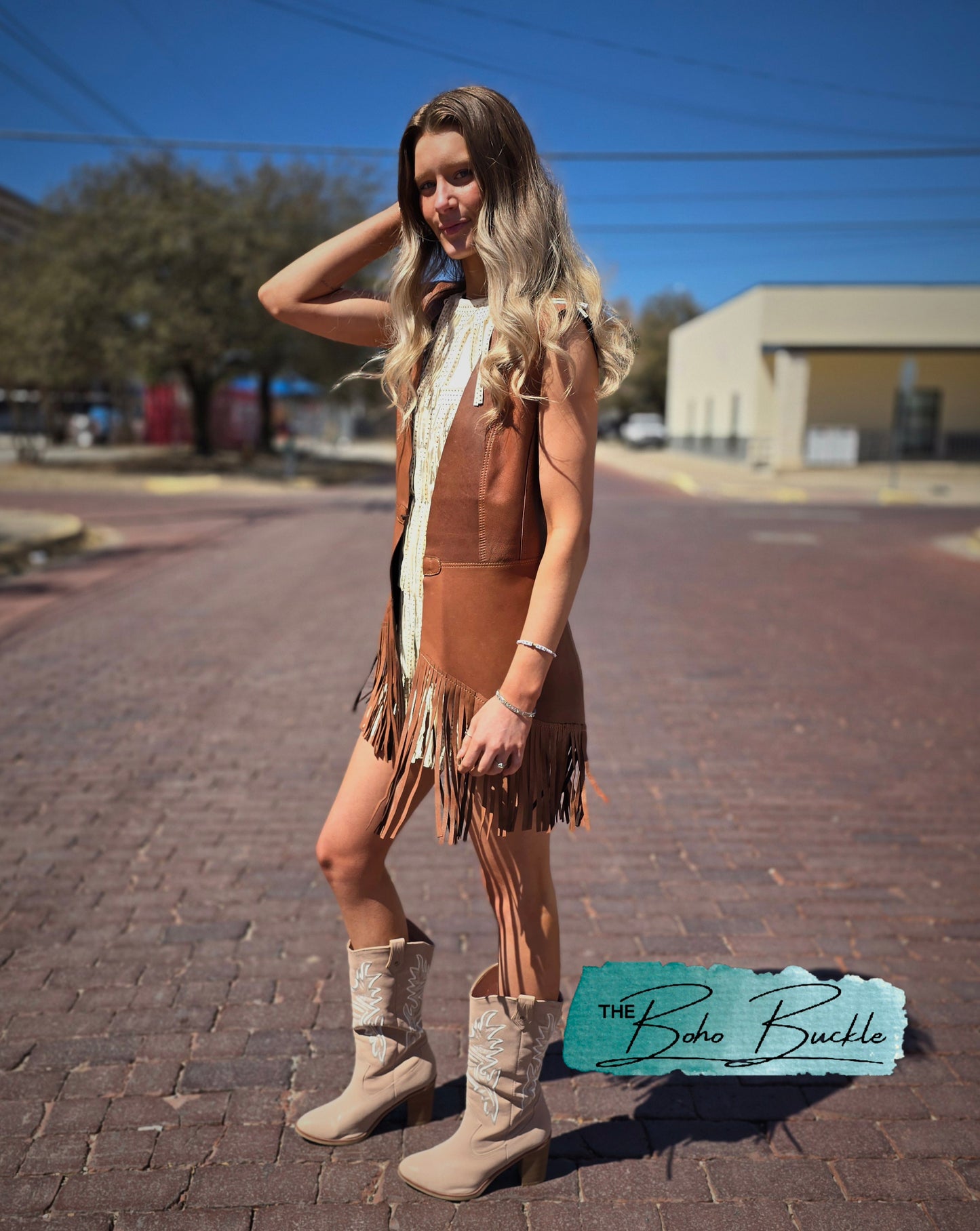 Reversible Leather Fringe Vest Dakota West Leather