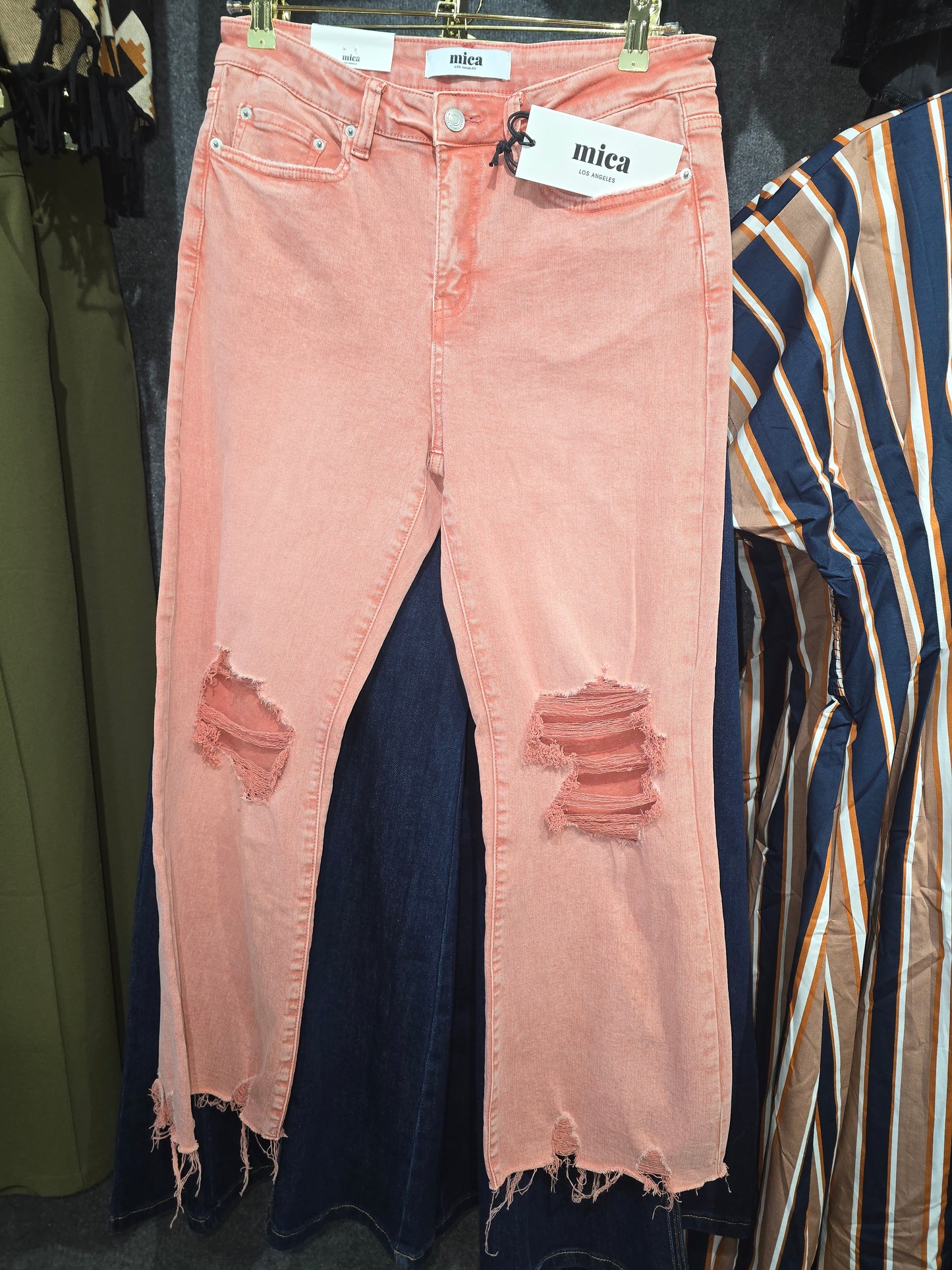 Mica Distressed Pink Jean