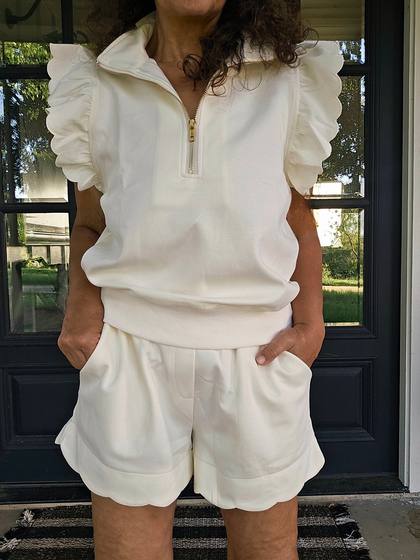 Scalloped Short Set