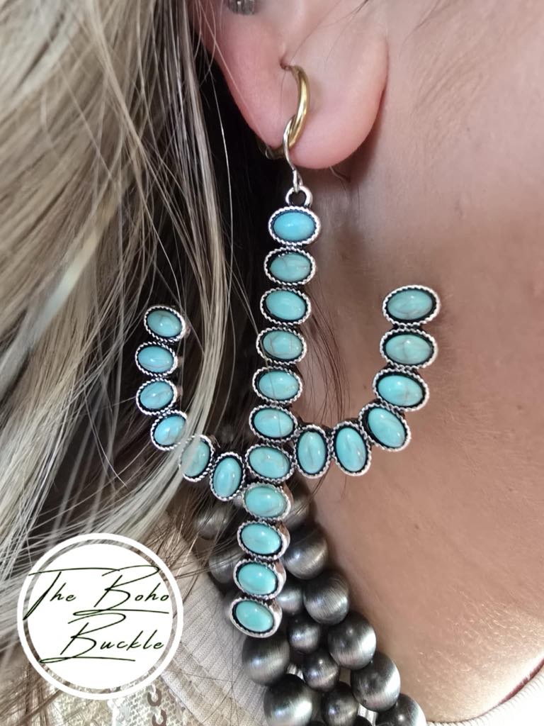 CACTUS TURQUOISE EARRINGS