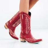 The red Lexington boots