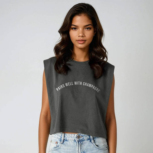 Pairs Well with Champagne® Garment Dyed Muscle Tee