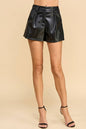 Pleated Detail Shorts PU