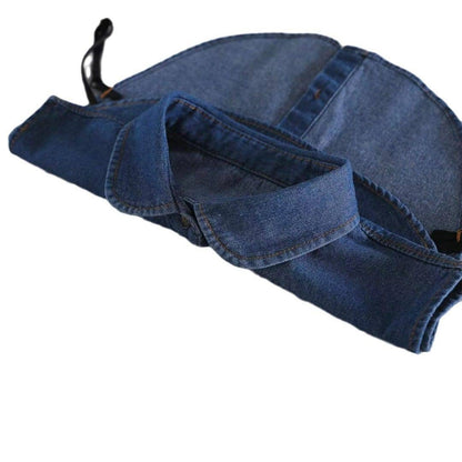Detachable Blue Denim Collar Shirt For Women