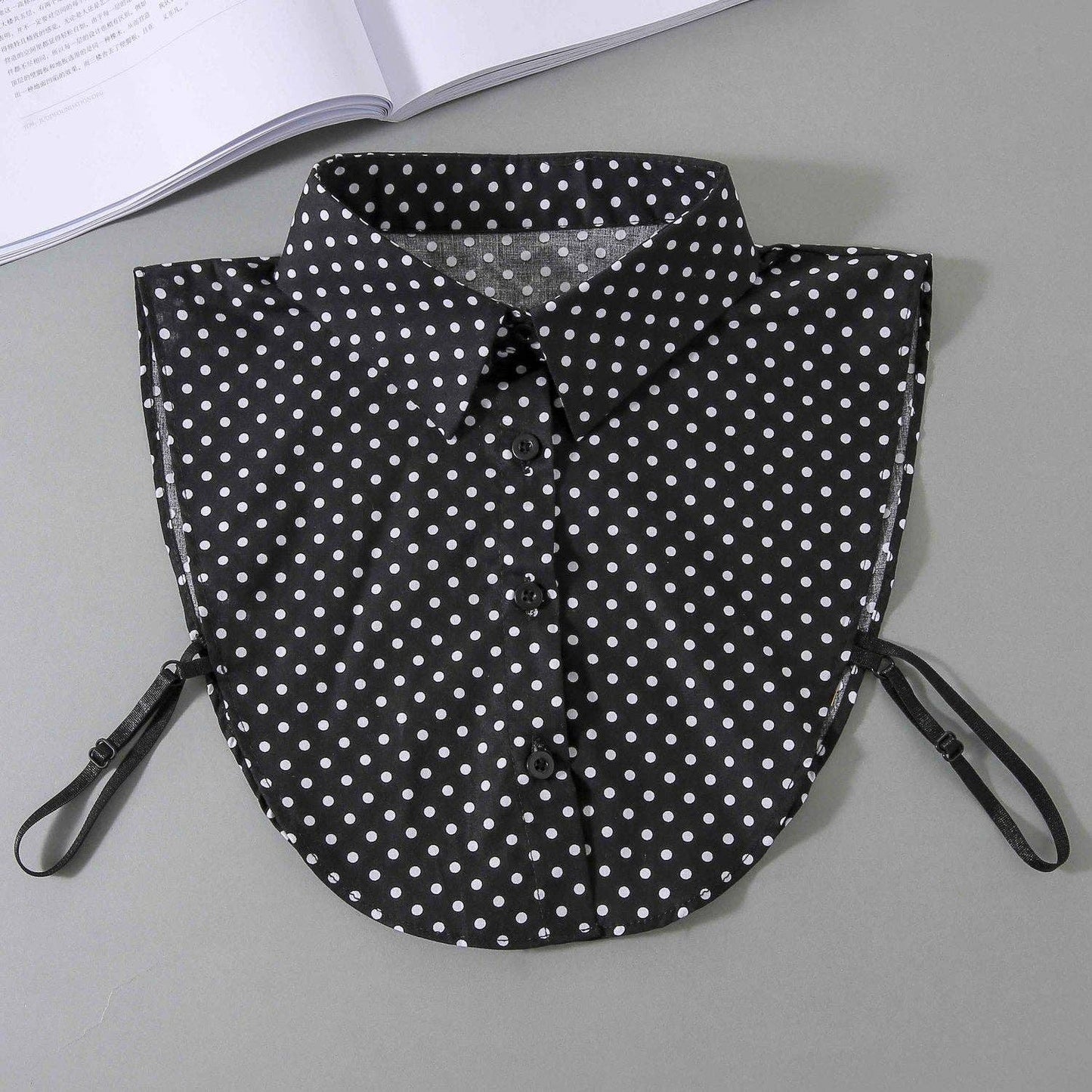 Women's Cotton Polka Dot Detachable Collar For Sweaters And Hoodies