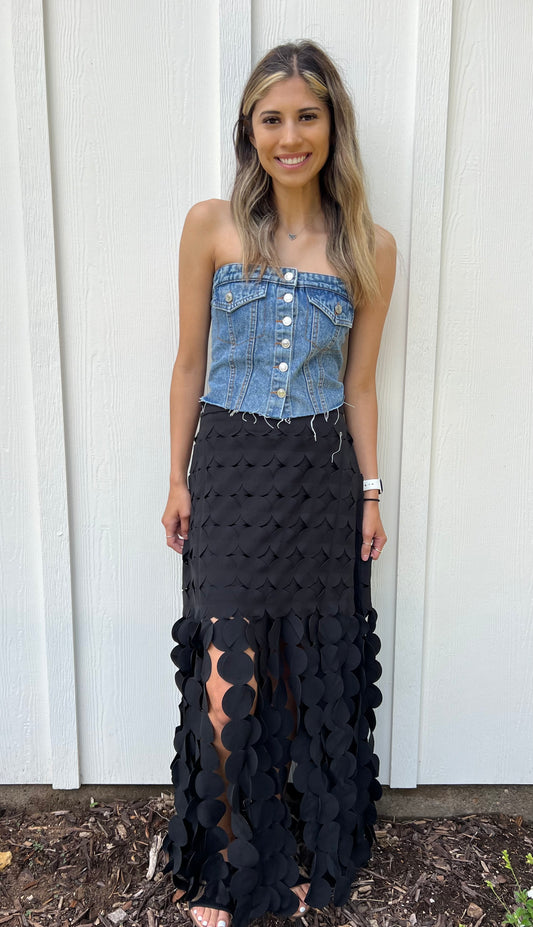 Polka Dot Maxi Skirt