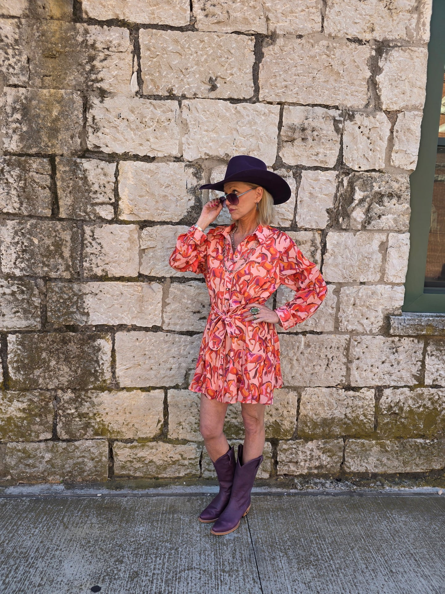 Coral horse dress