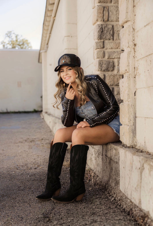 Black Lambskin leather Jacket