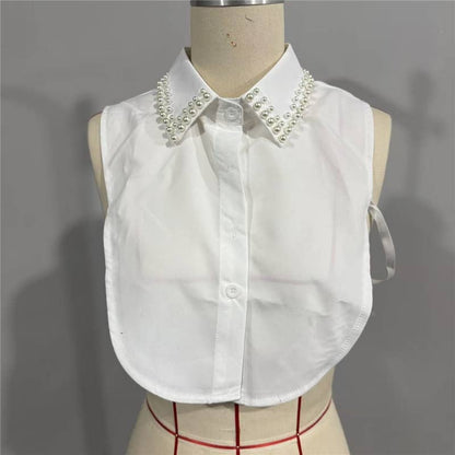 Diamond Studded Detachable Shirt Collar