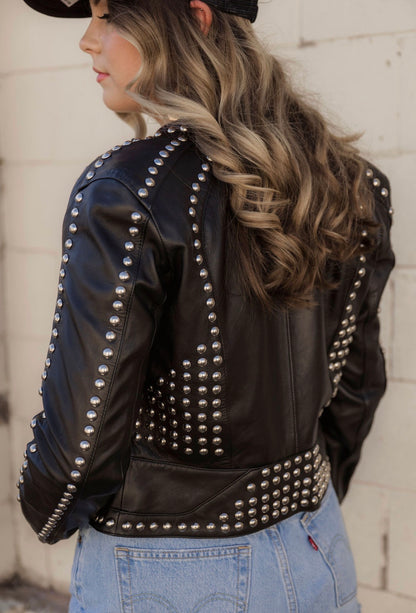 Black Lambskin leather Jacket