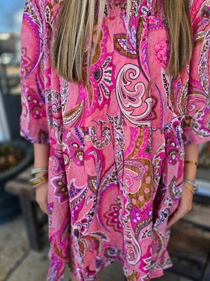 Paisley pink dress
