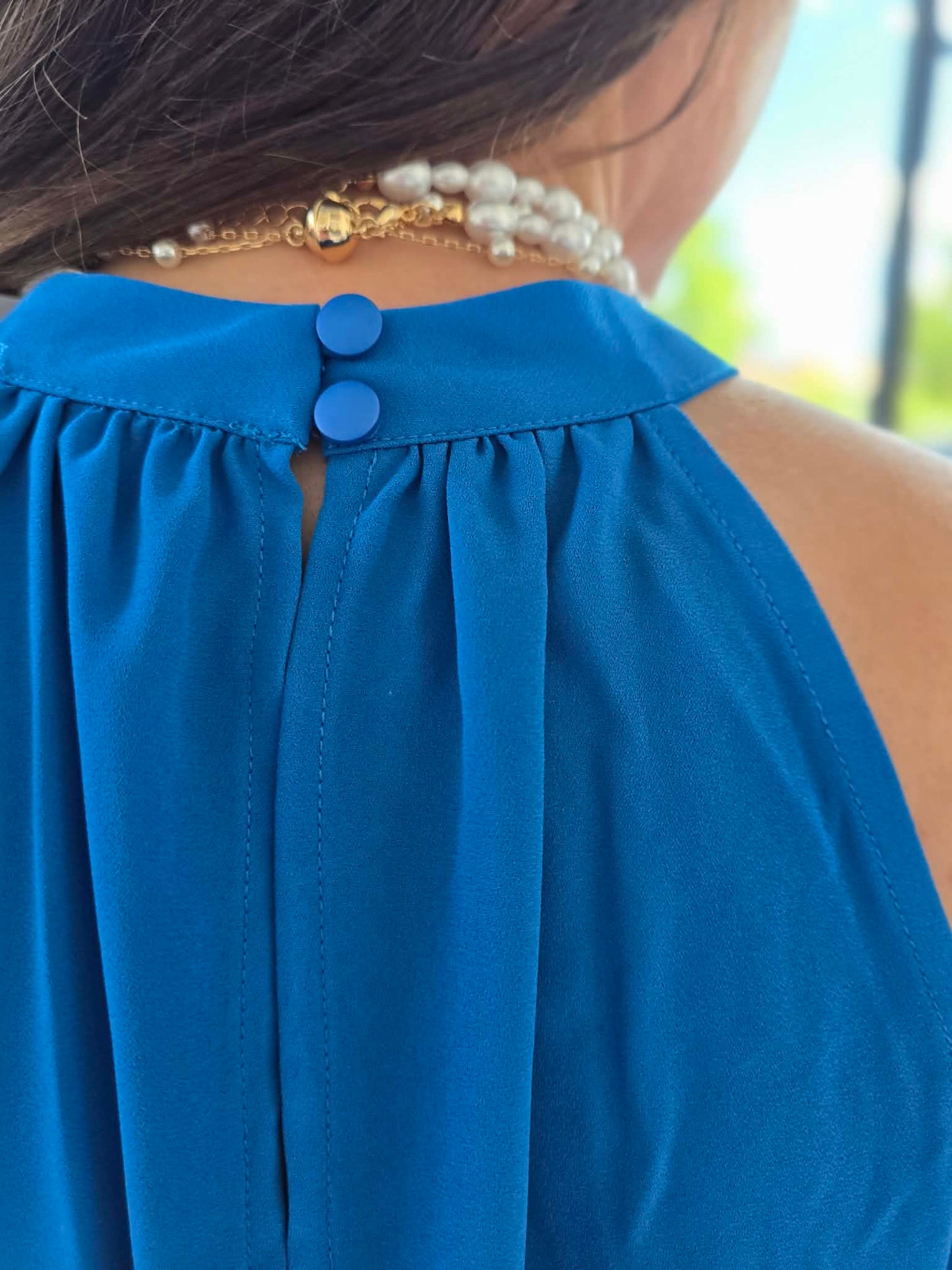 Royal blue halter tank top