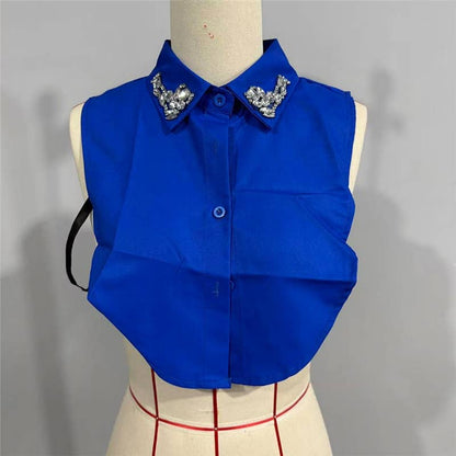 Diamond Studded Detachable Shirt Collar