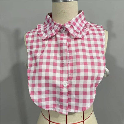 Detachable Shirt Collar With Colorful Lace