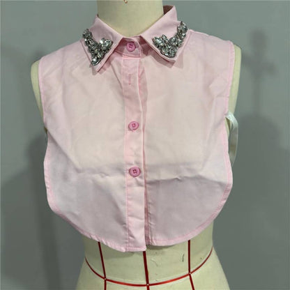Diamond Studded Detachable Shirt Collar