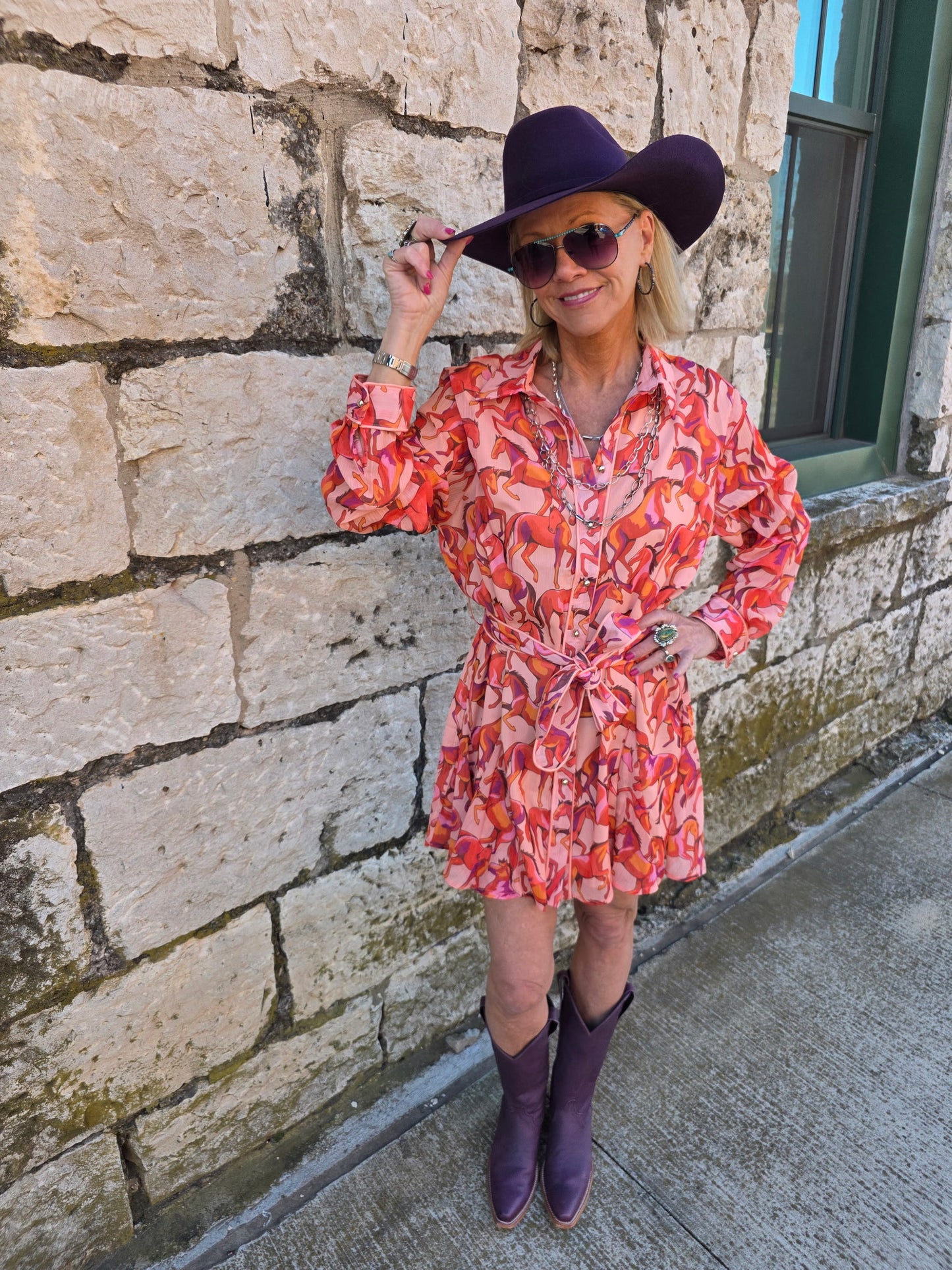 Coral horse dress