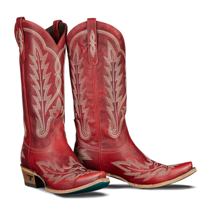 The red Lexington boots