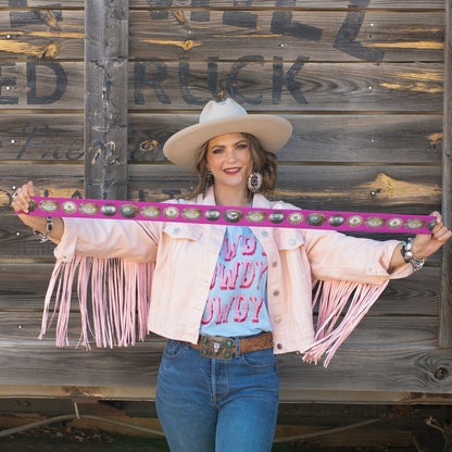 Concho/ pink twilly