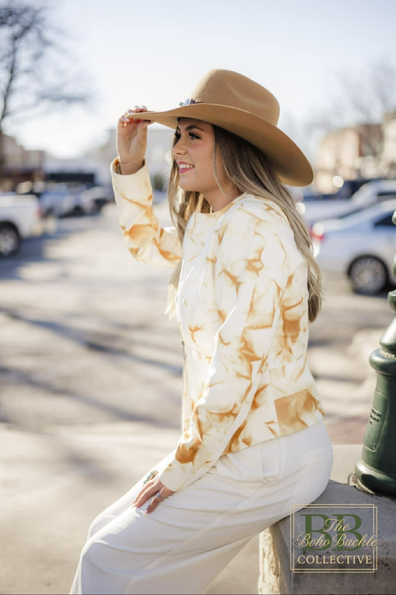 Tie Dye lamb skin leather jacket