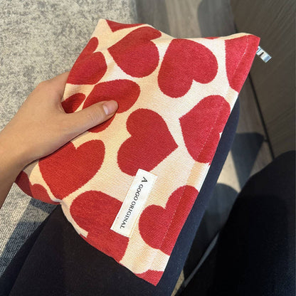 Corduroy Heart Makeup Bag Travel Wash Organizer_CUAB00664