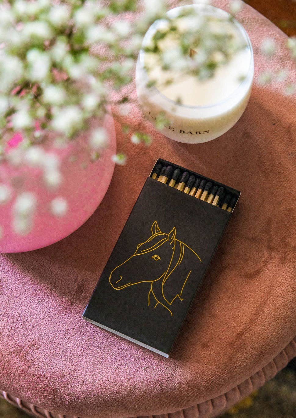 Black Oversized Horse Head Matches