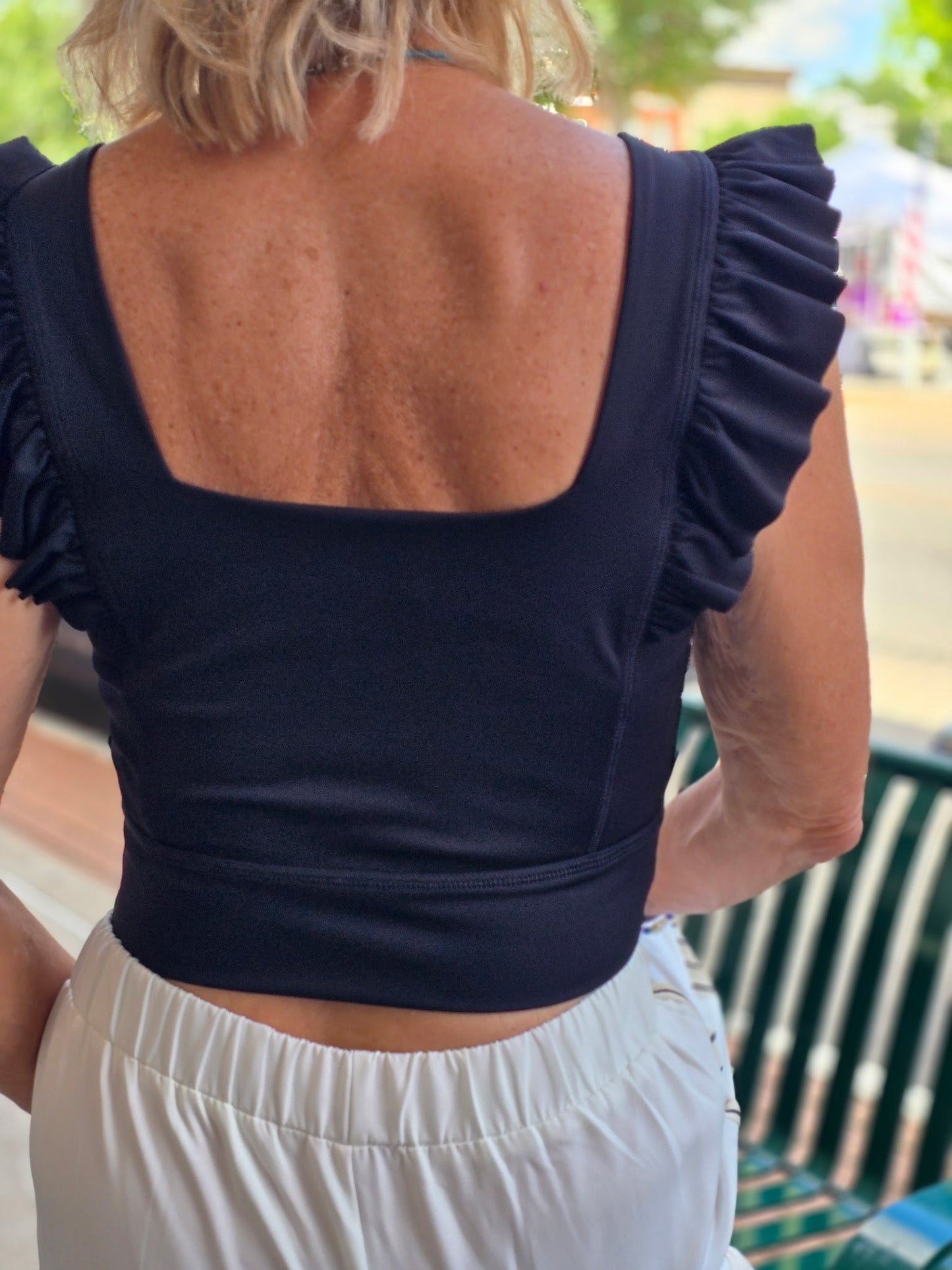 Cropped Ruffle Tank
