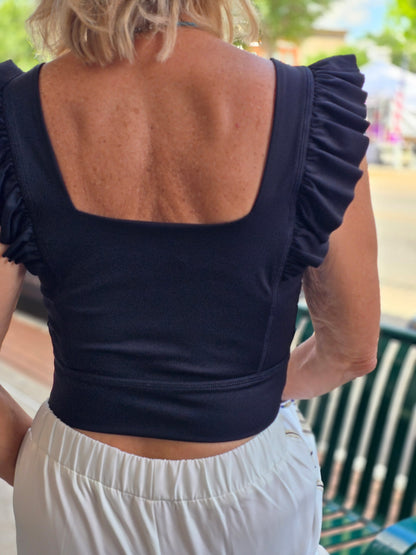 Cropped Ruffle Tank