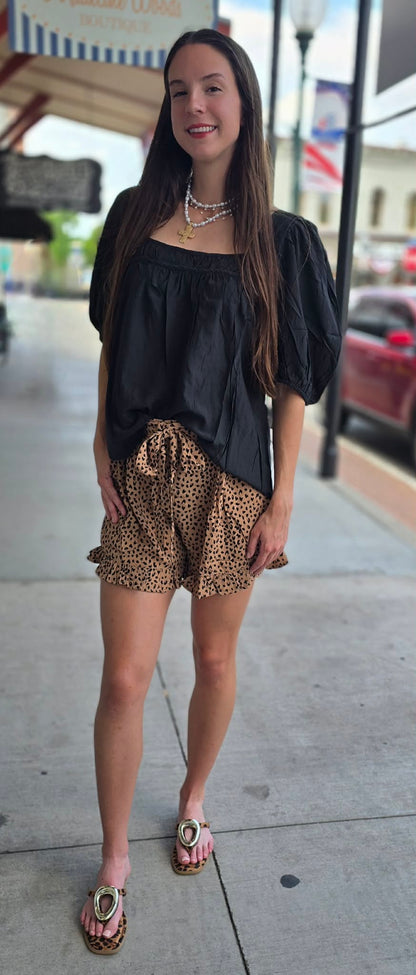 Black flowy blouse