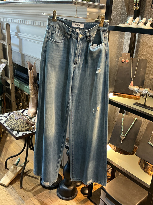 Faded Vintage Flare Jeans