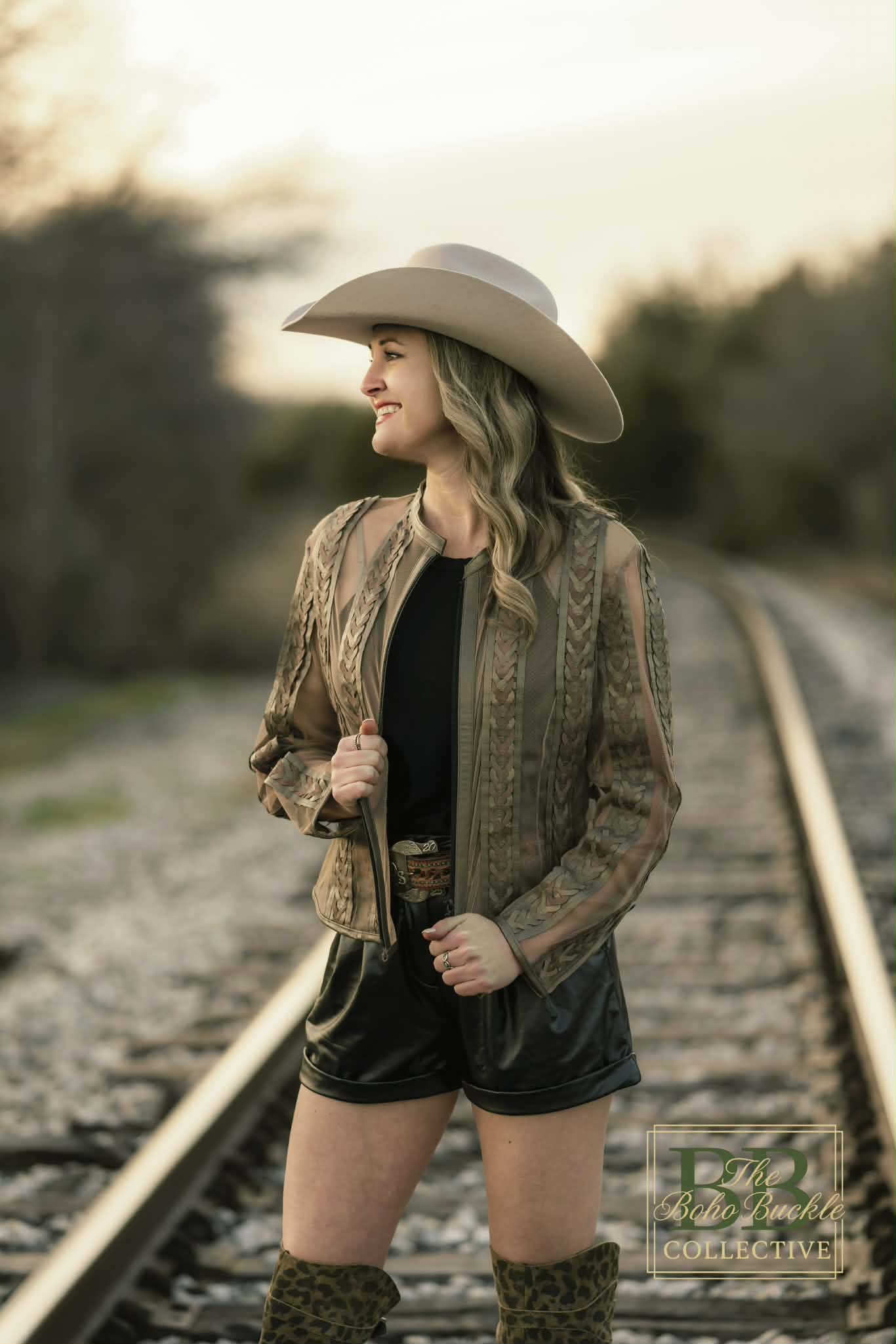 Braided lambskin on mesh