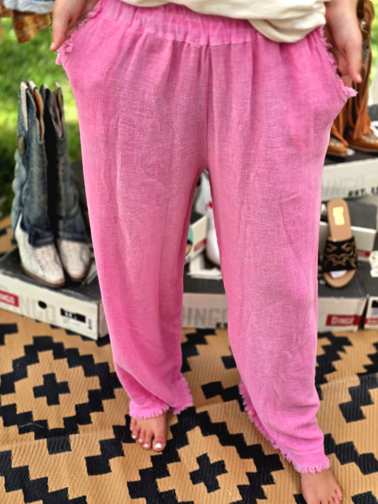Pink Gauze Pants