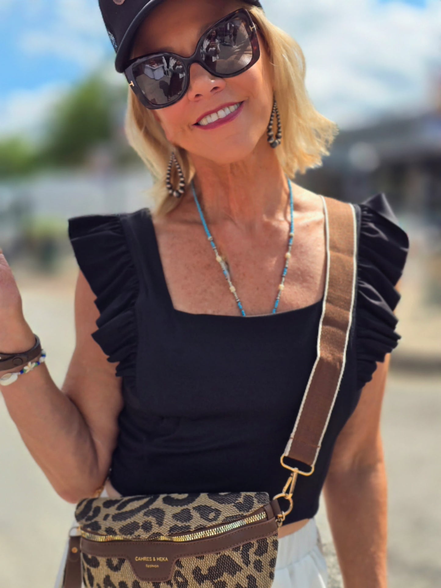 Cropped Ruffle Tank