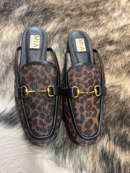 Leopard Mesh Mules