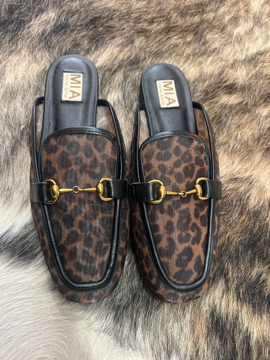 Leopard Mesh Mules