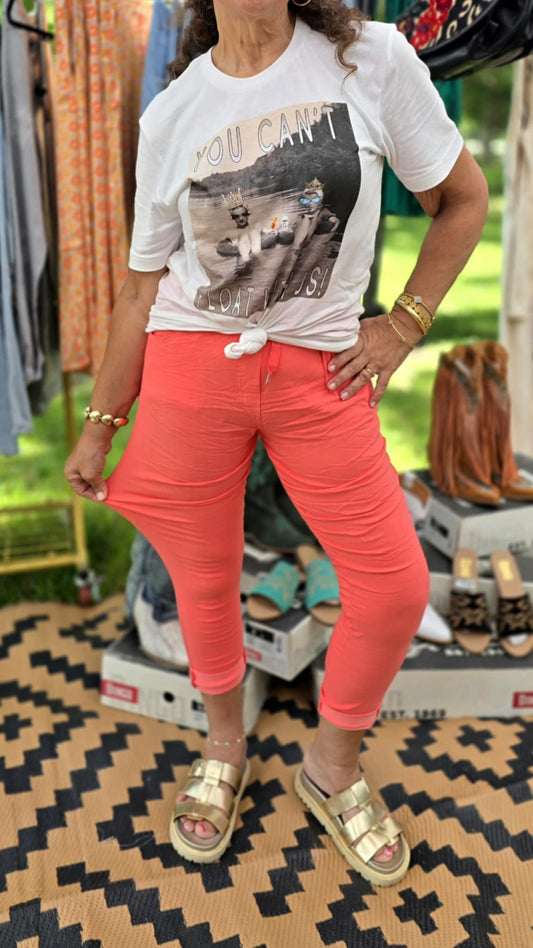 Coral Pants Stretch Pants