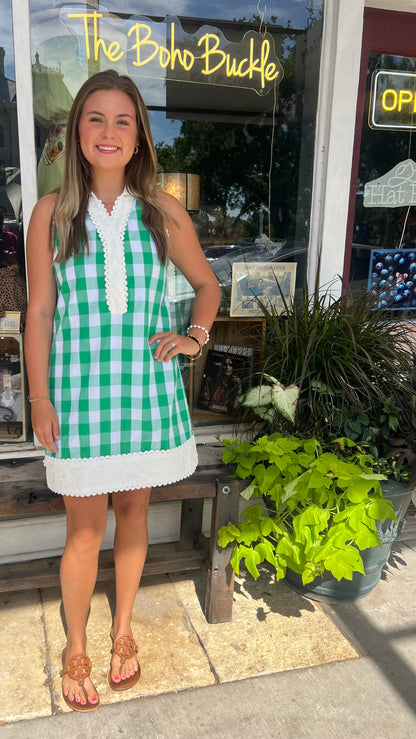Kelly Green gingham Fairway dress