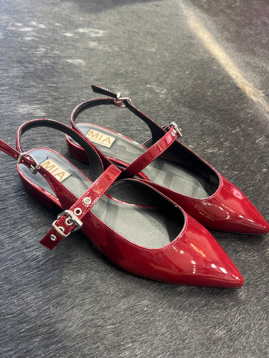 Burgundy Ballerina Flats